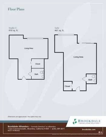 Floorplan of Brookdale Alhambra, Assisted Living, Alhambra, CA 2