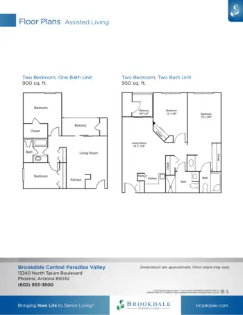 Floorplan of Brookdale Central Paradise Valley, Assisted Living, Phoenix, AZ 2