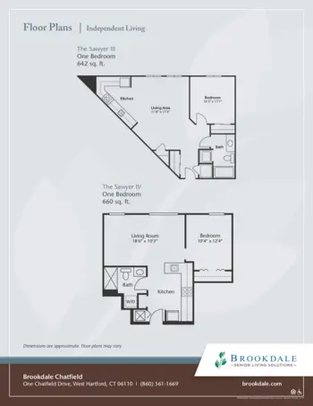 Floorplan of Brookdale Chatfield, Assisted Living, West Hartford, CT 5
