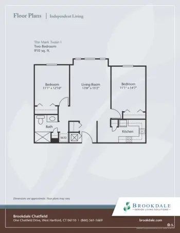 Floorplan of Brookdale Chatfield, Assisted Living, West Hartford, CT 7