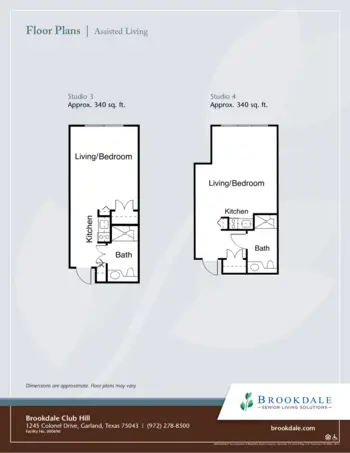 Floorplan of Brookdale Club Hill, Assisted Living, Garland, TX 6