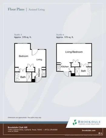 Floorplan of Brookdale Club Hill, Assisted Living, Garland, TX 7