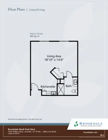 Floorplan of Brookdale Medi Park West, Assisted Living, Amarillo, TX 6