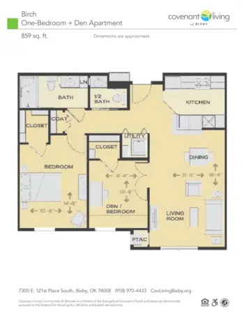 Floorplan of Covenant Living of Bixby, Assisted Living, Bixby, OK 4