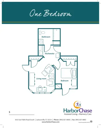 Floorplan of HarborChase of Jacksonville, Assisted Living, Jacksonville, FL 1