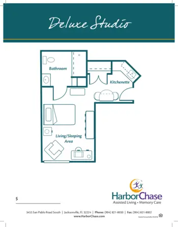 Floorplan of HarborChase of Jacksonville, Assisted Living, Jacksonville, FL 2