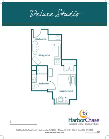 Floorplan of HarborChase of Jacksonville, Assisted Living, Jacksonville, FL 3