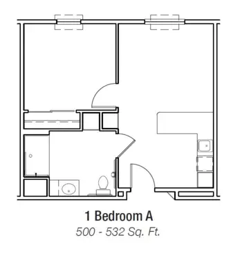 Floorplan of Kingston Bay Senior Living, Assisted Living, Fresno, CA 1