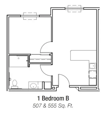 Floorplan of Kingston Bay Senior Living, Assisted Living, Fresno, CA 2