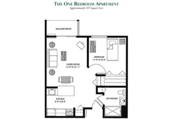 Floorplan of Meadowmere West Allis, Assisted Living, West Allis, WI 1