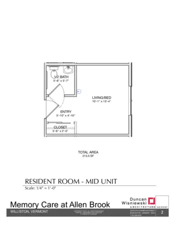 Floorplan of Memory Care at Allen Brook, Assisted Living, Memory Care, Williston, VT 2