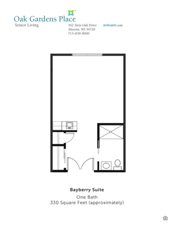 Floorplan of Oak Gardens Place, Assisted Living, Altoona, WI 1