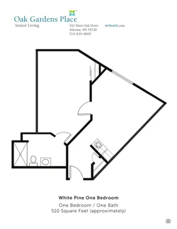 Floorplan of Oak Gardens Place, Assisted Living, Altoona, WI 3