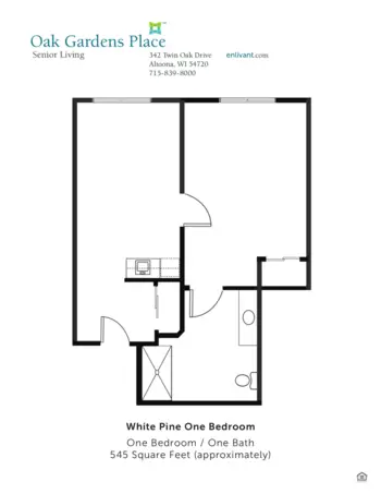 Floorplan of Oak Gardens Place, Assisted Living, Altoona, WI 4