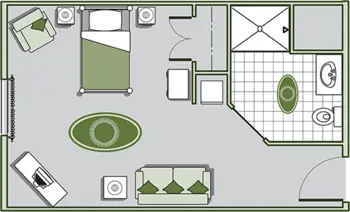 Floorplan of Oaks at Towne Lake, Assisted Living, Woodstock, GA 1