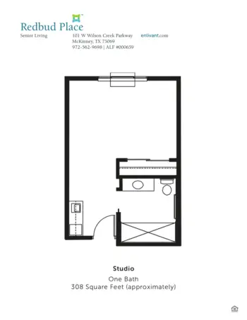 Floorplan of Redbud Place, Assisted Living, McKinney, TX 1