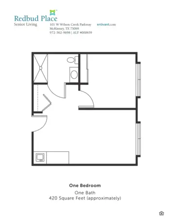 Floorplan of Redbud Place, Assisted Living, McKinney, TX 2