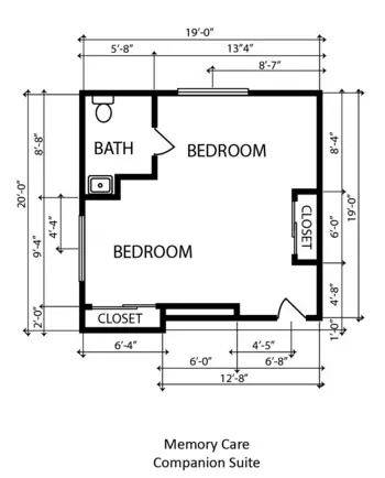 Floorplan of Riverbend, Assisted Living, Jeffersonville, IN 3