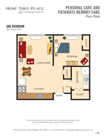 Floorplan of Rose Tree Place, Assisted Living, Media, PA 2