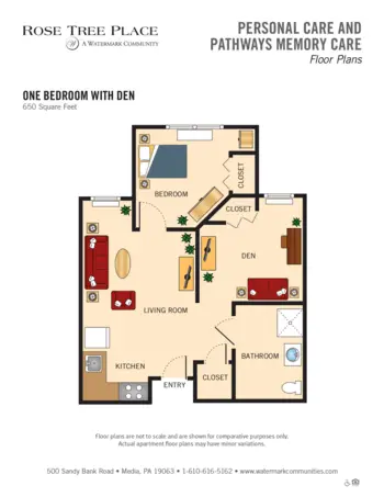 Floorplan of Rose Tree Place, Assisted Living, Media, PA 3