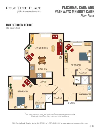 Floorplan of Rose Tree Place, Assisted Living, Media, PA 5