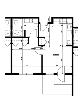 Floorplan of Sandy Ridge Assisted Living Apartments, Assisted Living, Colfax, WI 1