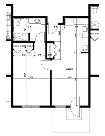 Floorplan of Sandy Ridge Assisted Living Apartments, Assisted Living, Colfax, WI 2