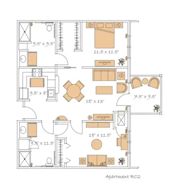 Floorplan of The Lodge at Old Trail, Assisted Living, Memory Care, Crozet, VA 5