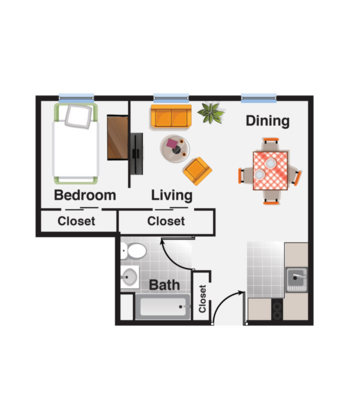 Floorplan of The Meadows of Franklin Grove, Assisted Living, Franklin Grove, IL 4