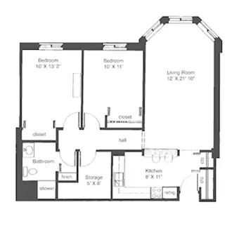 Floorplan of The Residence at North Ridge, Assisted Living, Memory Care, New Hope, MN 2