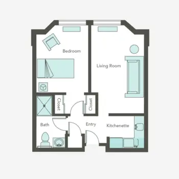 Floorplan of Aegis Living of Granada Hills, Assisted Living, Granada Hills, CA 1