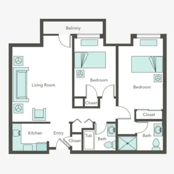Floorplan of Aegis Living of Granada Hills, Assisted Living, Granada Hills, CA 2