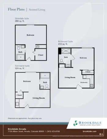 Floorplan of Brookdale Arvada, Assisted Living, Arvada, CO 1