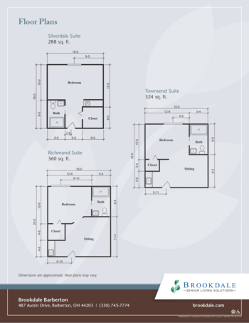 Floorplan of Brookdale Barberton, Assisted Living, Barberton, OH 1
