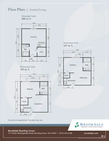 Floorplan of Brookdale Bowling Green, Assisted Living, Bowling Green, OH 1