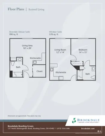 Floorplan of Brookdale Bowling Green, Assisted Living, Bowling Green, OH 2
