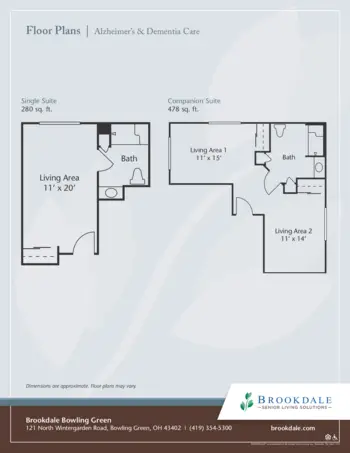 Floorplan of Brookdale Bowling Green, Assisted Living, Bowling Green, OH 4