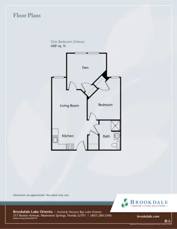 Floorplan of Brookdale Lake Orienta, Assisted Living, Altamonte Springs, FL 2