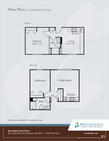Floorplan of Brookdale Park Place, Assisted Living, Memory Care, Spokane Valley, WA 1