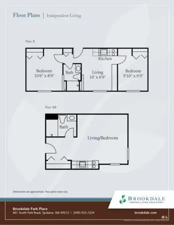 Floorplan of Brookdale Park Place, Assisted Living, Memory Care, Spokane Valley, WA 2