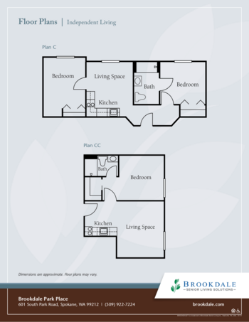 Floorplan of Brookdale Park Place, Assisted Living, Memory Care, Spokane Valley, WA 3
