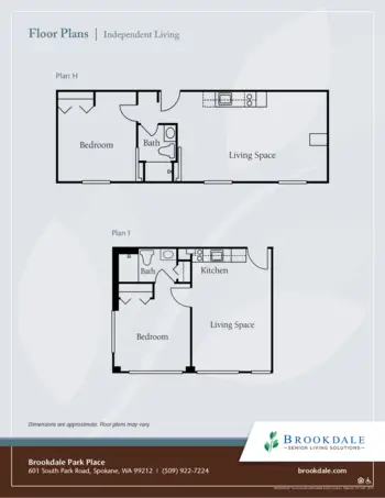 Floorplan of Brookdale Park Place, Assisted Living, Memory Care, Spokane Valley, WA 8