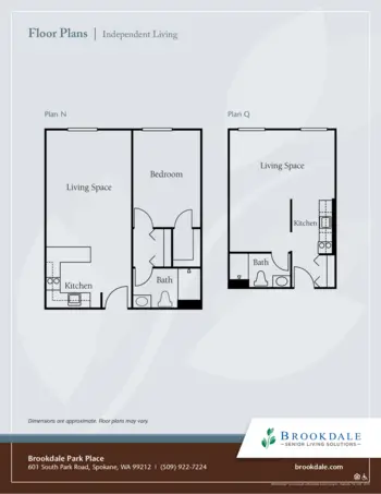 Floorplan of Brookdale Park Place, Assisted Living, Memory Care, Spokane Valley, WA 11