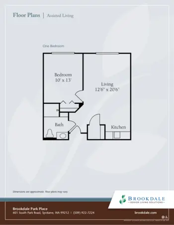 Floorplan of Brookdale Park Place, Assisted Living, Memory Care, Spokane Valley, WA 19