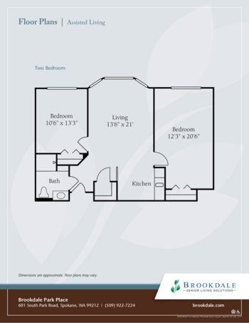 Floorplan of Brookdale Park Place, Assisted Living, Memory Care, Spokane Valley, WA 20