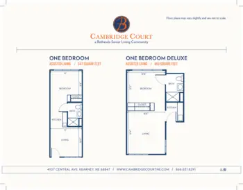 Floorplan of Cambridge Court, Assisted Living, Kearney, NE 1