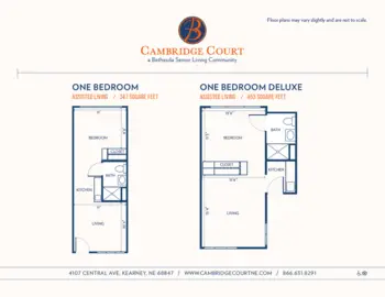 Floorplan of Cambridge Court, Assisted Living, Kearney, NE 2
