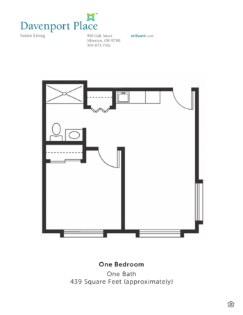 Floorplan of Davenport Place, Assisted Living, Silverton, OR 2