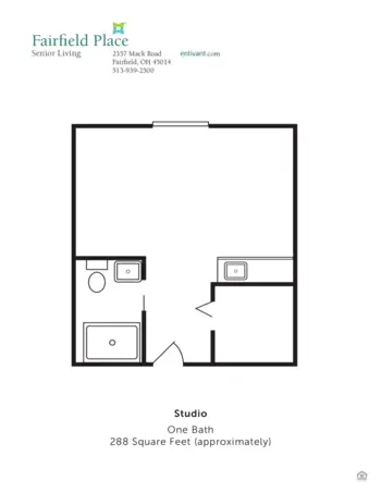 Floorplan of Fairfield Place, Assisted Living, Fairfield, OH 1