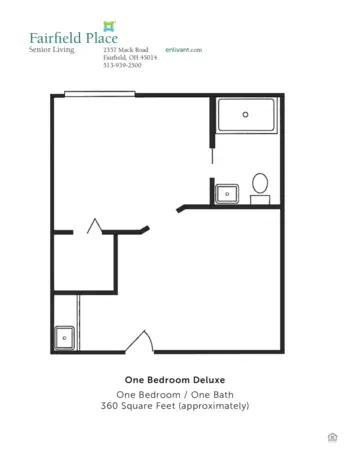 Floorplan of Fairfield Place, Assisted Living, Fairfield, OH 3
